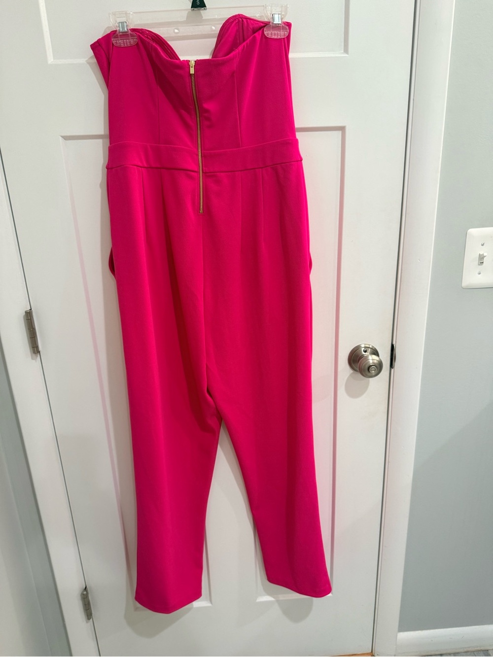 Express Strapless Jumpsuit in Hot Pink - Picture 3 of 3